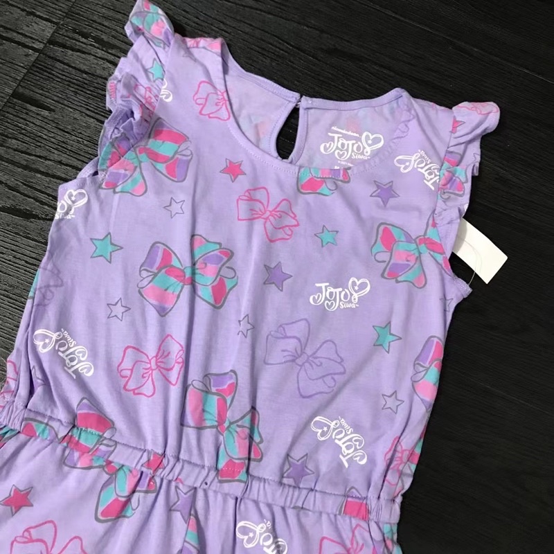 Bộ áo liền quần bé gái DN 4-16 tuổi  Bộ jum cotton mềm mịn xuất dư 0622