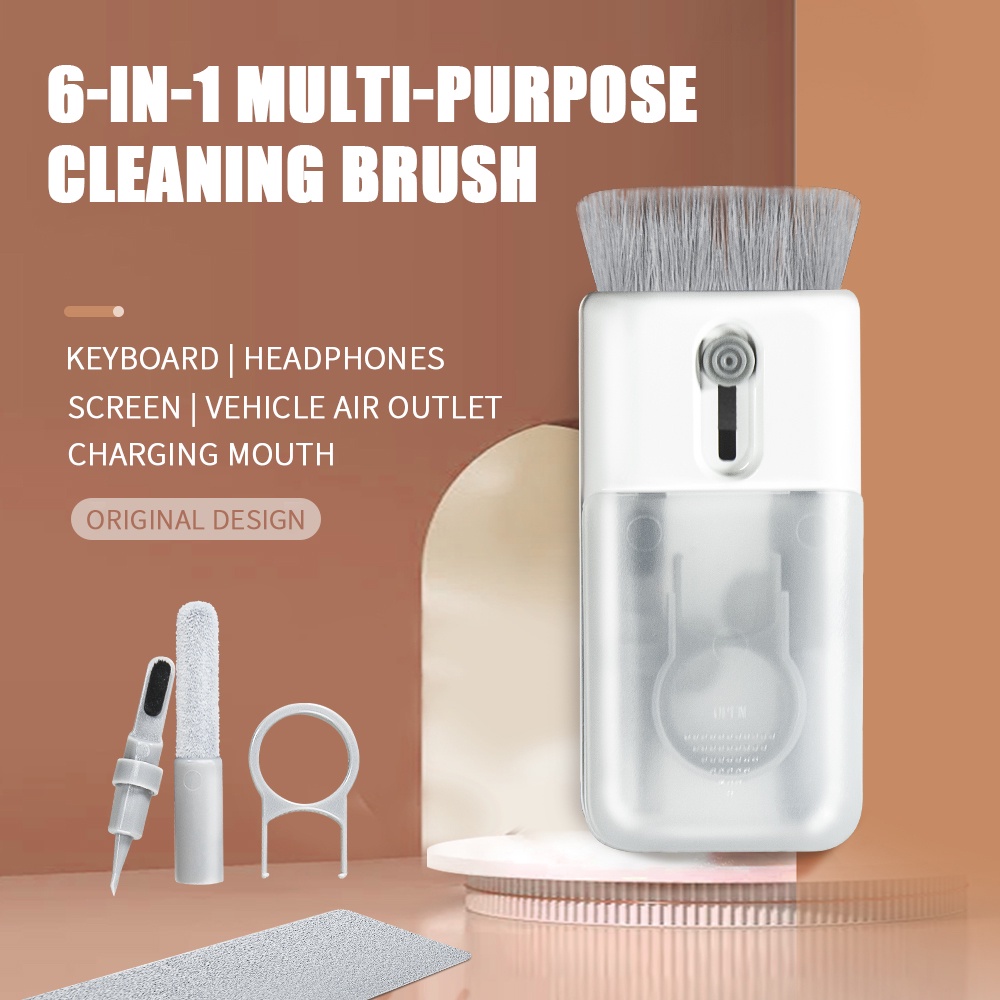 Bộ Dụng Cụ Làm Sạch Màn Hình &amp; Bàn Phím &amp; Màn Hình Đa Năng 6 Trong 1