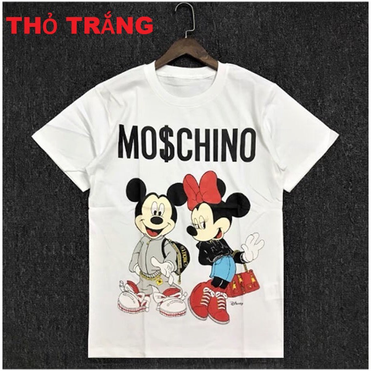 Áo phông THỎ TRẮNG  Nam Nữ 35-80kg co dãn thoáng mát, không bai xù