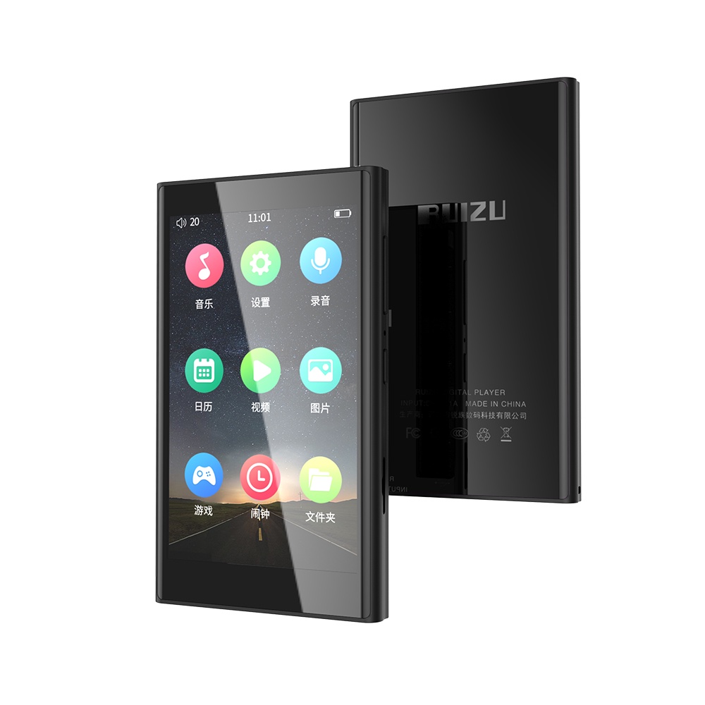 FAAEAL RUIZU H10 Bluetooth MP3 Player 16GB 32GB Full Touch Screen MP4 Music Player With Speaker FM Radio EBook Recording