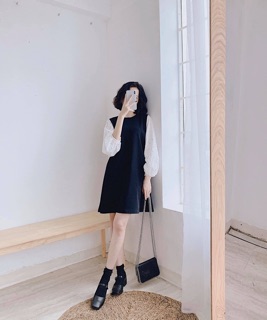 Váy suông tay ren lỗ