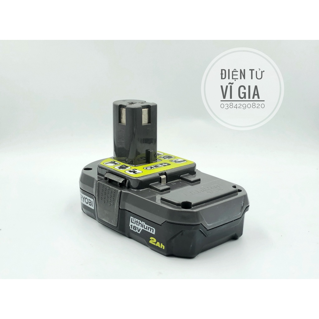 Pin Ryobi 18V 2Ah RB18L20 hàng lướt 99% Bảo hành 6 tháng