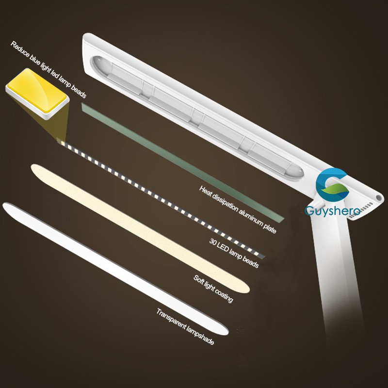 Đèn LED để bàn gấp gọn tiện lợi bảo vệ mắt