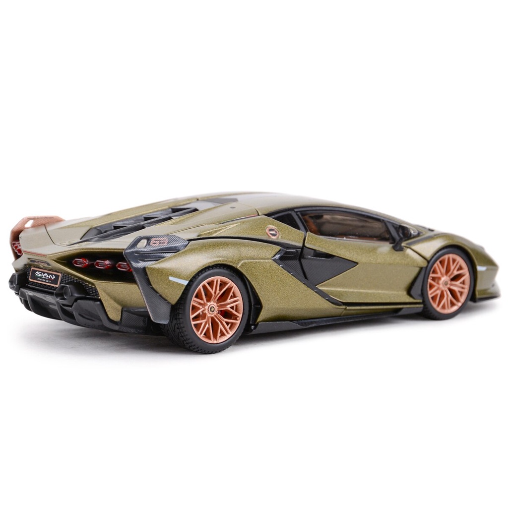 Mô hình xe hơi thể thao Lamborghini Sian FKP 37 màu xanh lá tỉ lệ 1/24 Bburago