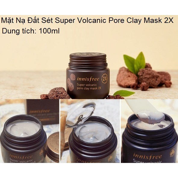 Mặt Nạ đất sét Innisfree Super Volcanic Pore Clay Mask 2X