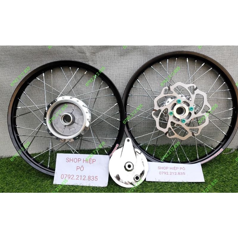 BÁNH CĂM SIRIUS TAURUS JUPITER EXCITER 1 ĐĨA TRƯỚC 2006-2010 ĐÙM MẠ CROM NIỀNG NHÔM SOLUTE THÁI KÈM ĐĨA ỐC KIỂU TRƯỚC