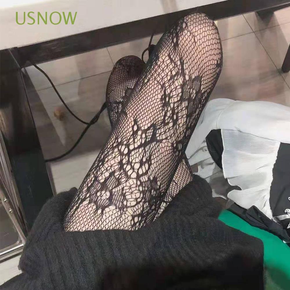 Quần tất lưới họa tiết hoa vintage quyến rũ thời trang cho nữ