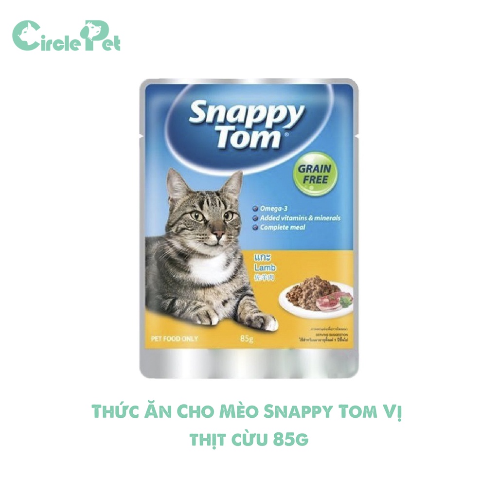 Thức Ăn Cho Mèo Snappy Tom Cung Cấp Chất Dinh Dưỡng Cho Bé Nhiều Vị 85g - Circle Pet