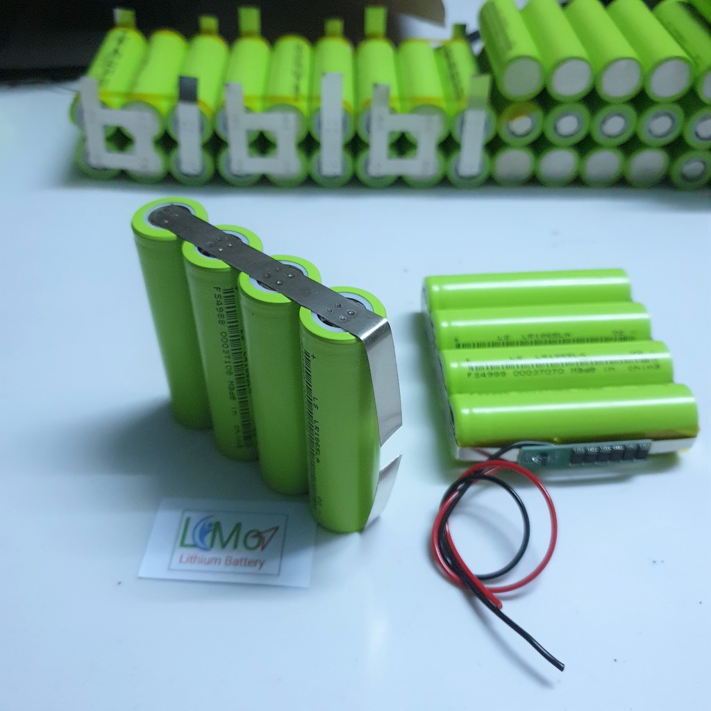 Khối pin 1S 3.7V - 4.2V 4 Cell 18650 10.000mAh - Xả 20A. Pin mới, dòng xả cao. Dùng cho loa, pin dự phòng, đèn... - LIMO