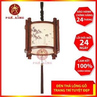 Đèn thả Lồng đèn, Lồng đèn kéo quân gỗ, Đèn Kéo quân 450mm, đèn lồng gỗ, đèn thả gỗ