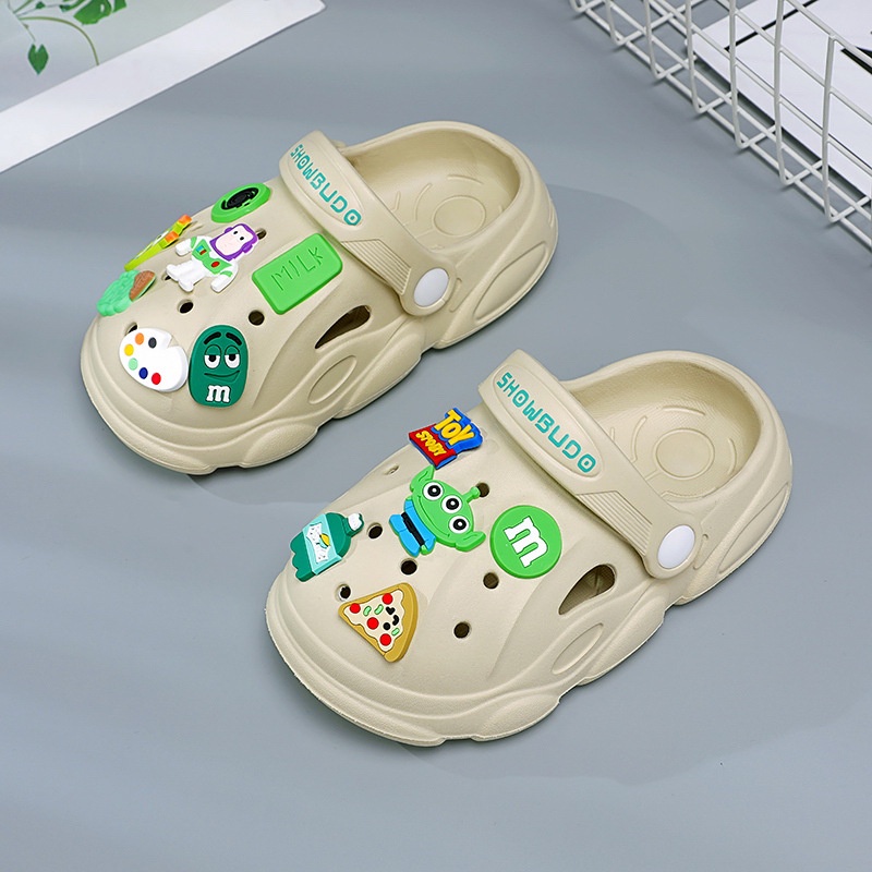 Dép sục sticker cho bé trai bé gái, sục Cross người máy Showbudo siêu nhẹ chống trượt Tulastore