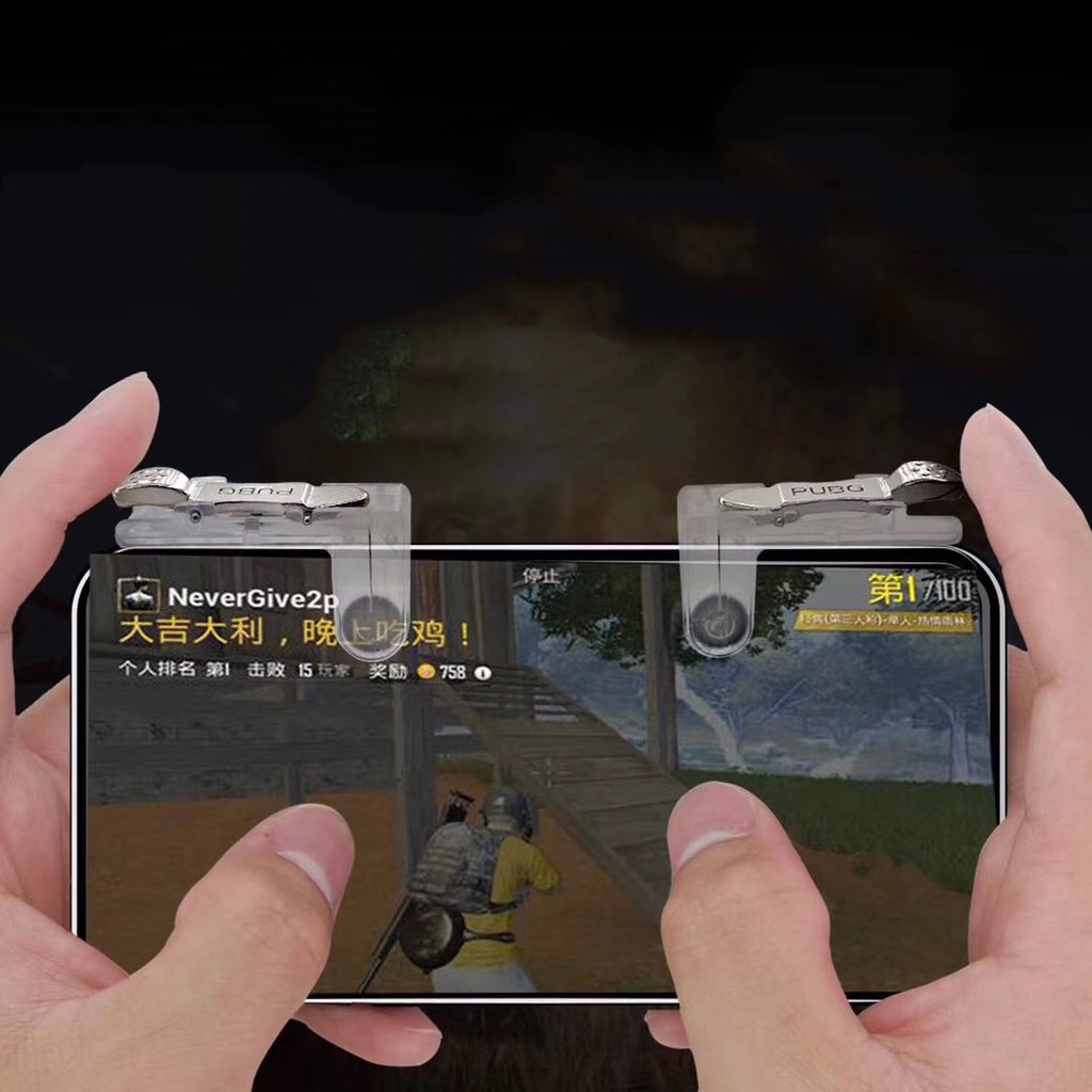 Bộ 2 nút chơi game PUBG, ROS dòng nút bấm 2 chốt M25 kim loại trên điện thoại hỗ trợ chơi game cực chất