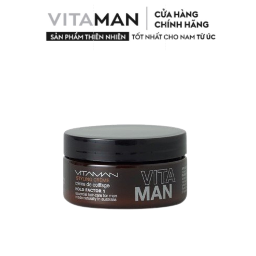 Combo Kem Tạo Kiểu Tóc Dành Cho Nam Vitaman Styling Crème 100g và Sáp Dưỡng Da Sau Cạo Râu Dành Cho Nam Vitaman Grooming