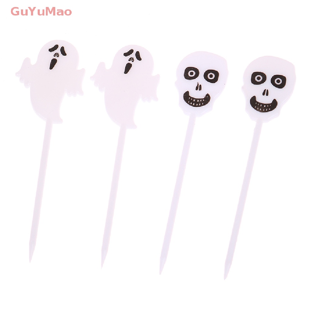 Set 10 Nĩa Ăn Trái Cây Bằng Nhựa Phong Cách Halloween