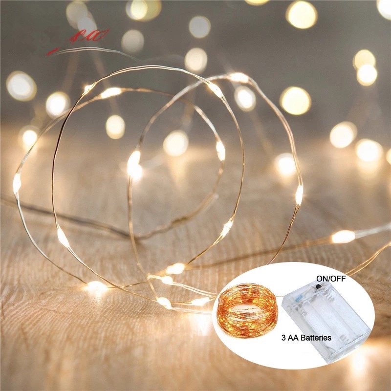 Dây đèn LED 5M/10M ánh sáng bạc dùng trang trí
