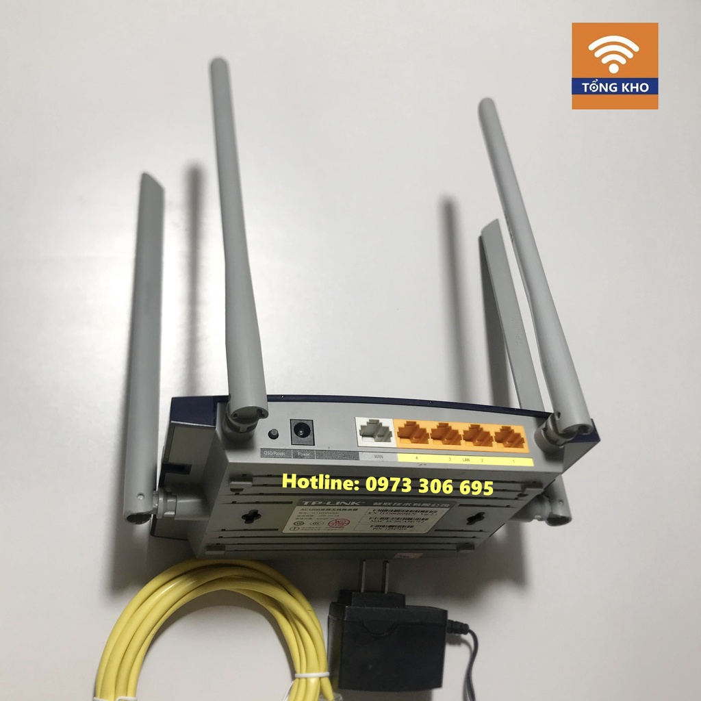 Bộ phát wifi tp link WDR6300, wifi 4 râu Xuyên Tường AC1200 - 2 Băng tần