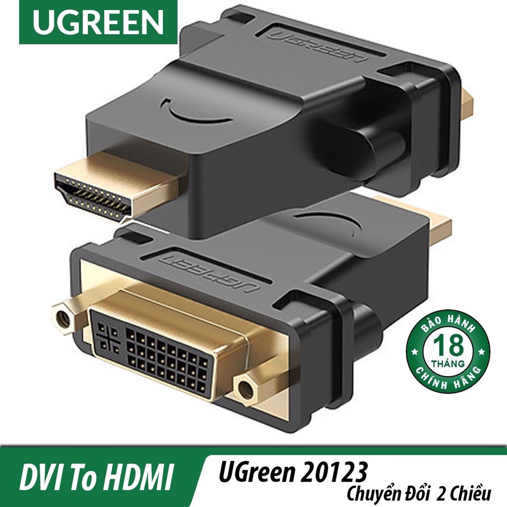 Đầu rắc chuyển đổi HDMI sang DVI-I Ugreen 20123 Cao cấp