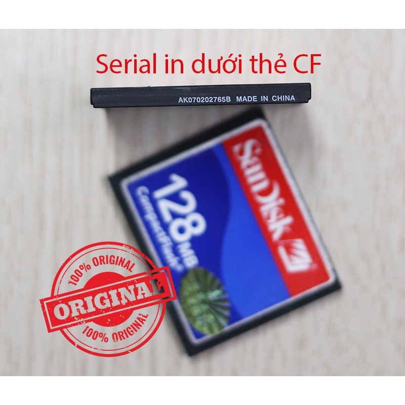 Thẻ nhớ CF công nghiệp 128Mb Sandisk Flash Memory Card cho CNC PLC dung lượng thấp