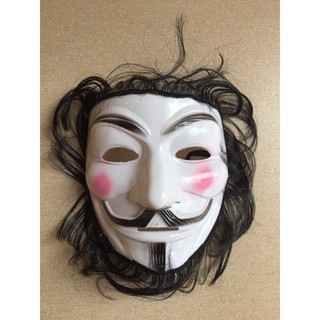 Mặt nạ hacker có râu tóc