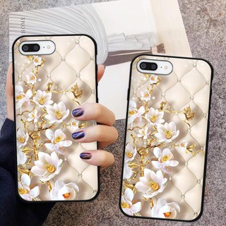 [FREESHIP 150K] - ỐP IPHONE, SAMSUNG TRÁNG GƯƠNG HOA TRẮNG NỀN Ô TRÁM