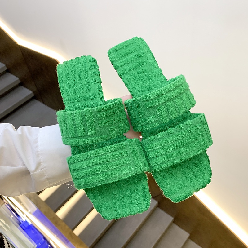 Big Size 35-42 Dép XIELUAIZTA 00892 quai ngang phủ lông giả thời trang trẻ trung dành cho nữ