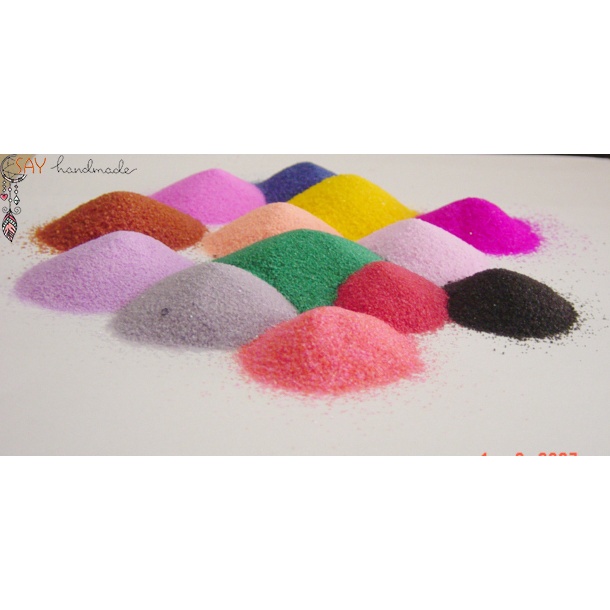 Cát màu trang trí tiếu cảnh, cát màu làm handmad, 100g, cát làm mô hình, tranh cát cho bé