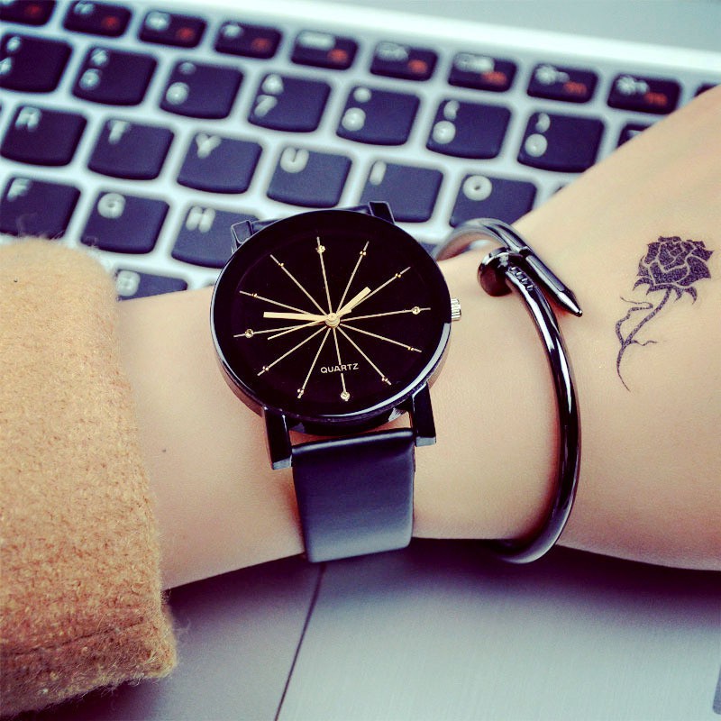 Đồng hồ thời trang nam nữ QUARTZ thạch anh dây da cực đẹp | BigBuy360 - bigbuy360.vn