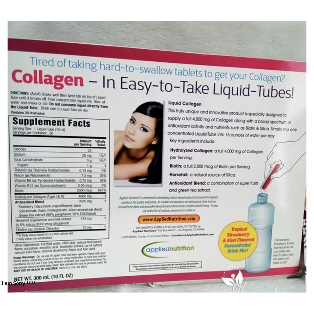 [CHÍNH HÃNG] Collagen dạng nước Liquid Collagen của Mỹ - Hộp 30 ống | BigBuy360 - bigbuy360.vn