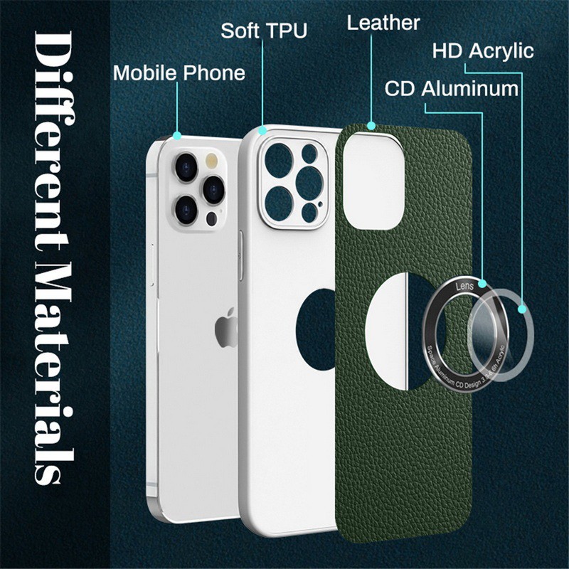 Ốp Điện Thoại Da PU Chống Sốc Có Logo Apple Cho iPhone 14 13 12 11 Pro Max XR XS X 8 7 Plus Sự Bảo Vệ
