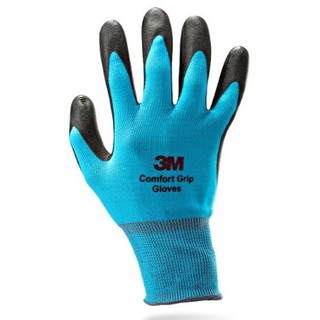 3M Comfort  Coated Work Gloves Grip Medium (Sky Blue, 10pcs) / Safety Work Glove