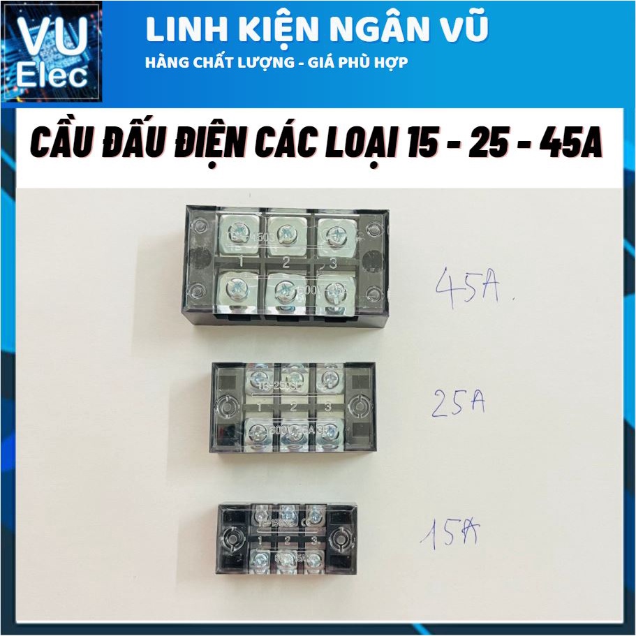 Cầu Đấu Dây Điện 15A-25A-45A-60A Các Loại