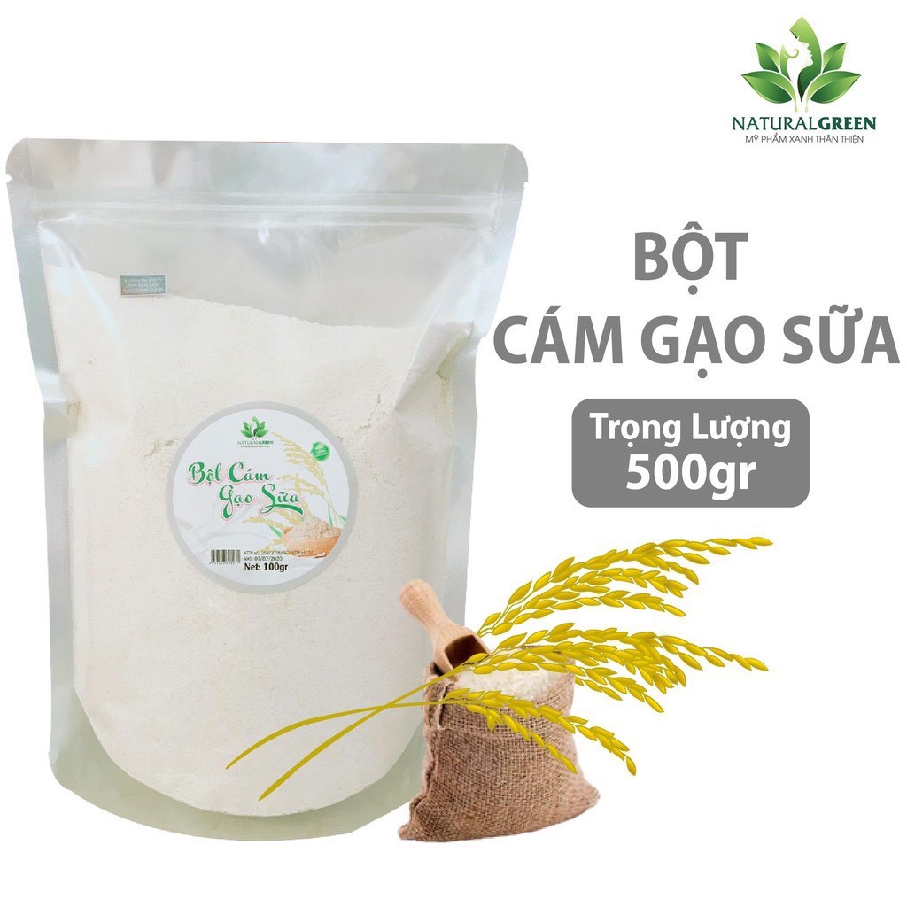 (500gr) Cám Gạo Sữa, Bột Cám Gạo Sữa nguyên chất đắp mặt dưỡng da