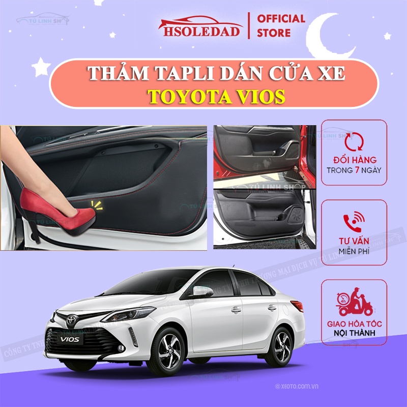 Bộ 4 Thảm Tapli VIOS dán cánh cửa chống trầy xước xe