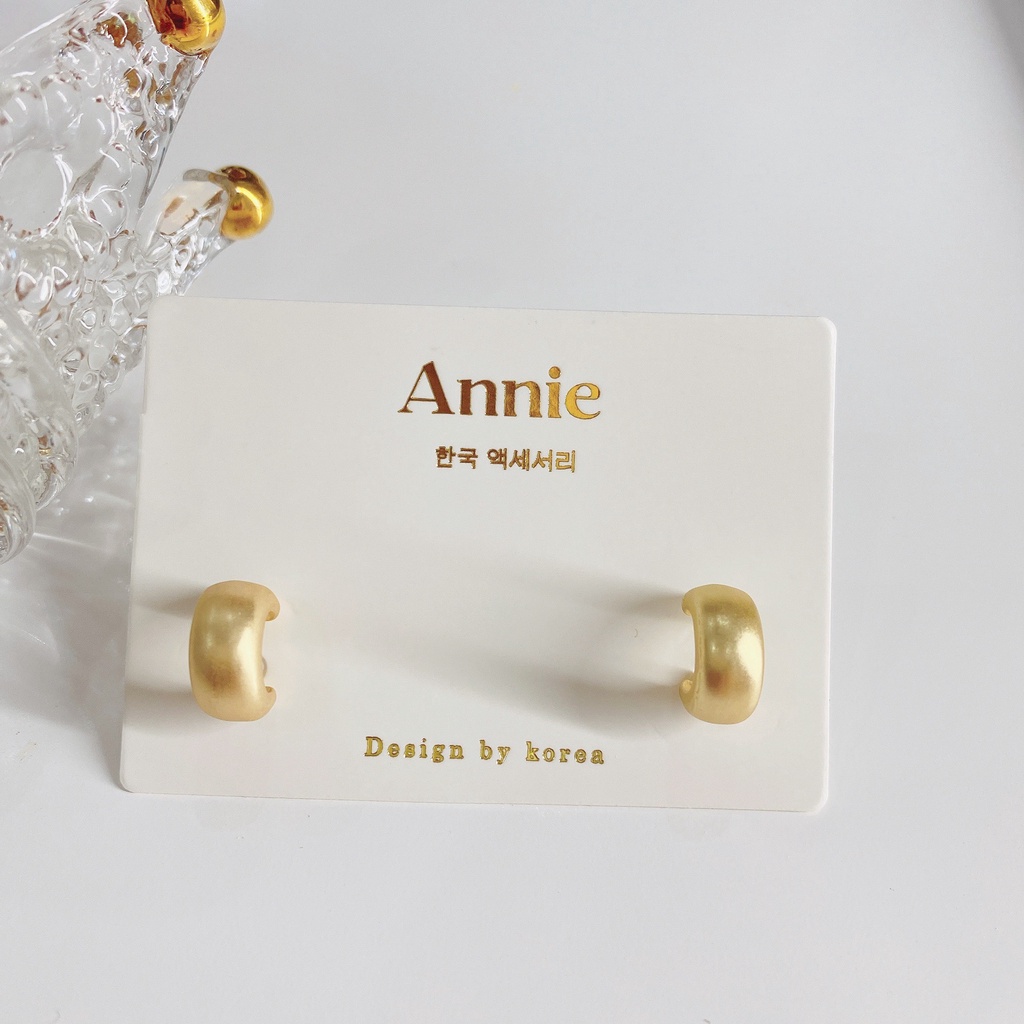 Bông tai mạ vàng phong cách hàn quốc đơn giản nữ tính ANNIE - D43