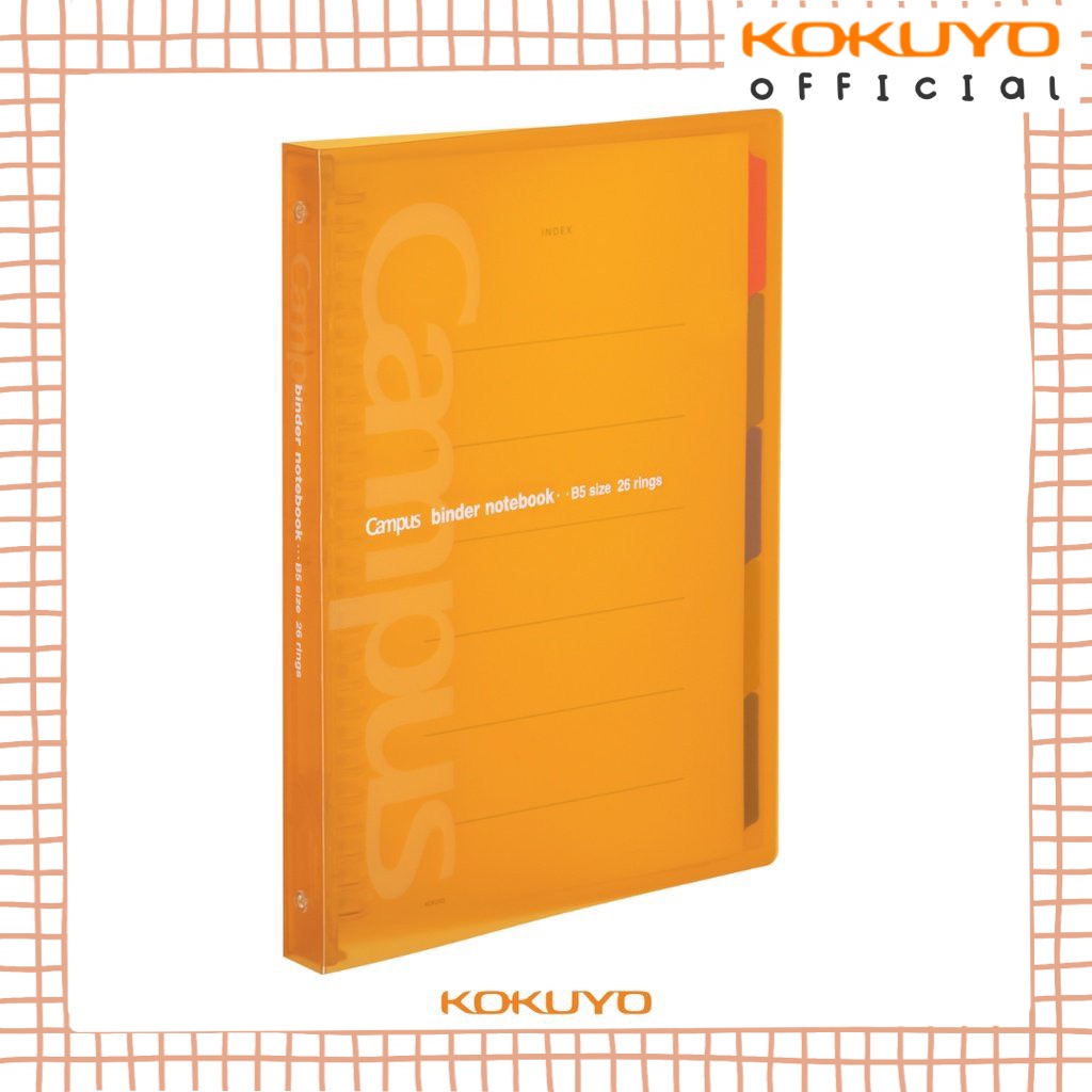 Sổ Bìa Còng Binder Gáy Vuông Khổ B5 Loại 26 Lỗ Campus