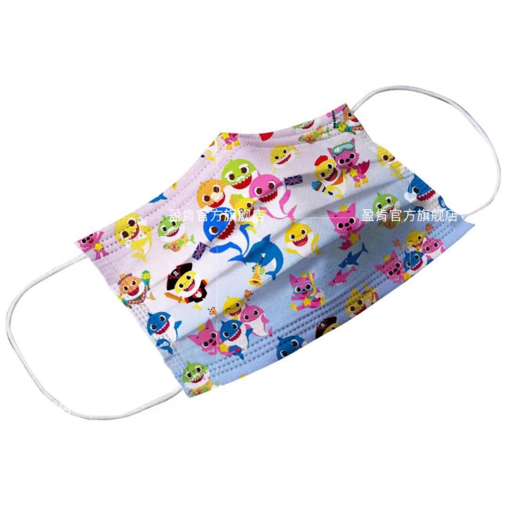 50 Khẩu Trang In Hình Cá Mập Dễ Thương   3 Lớp