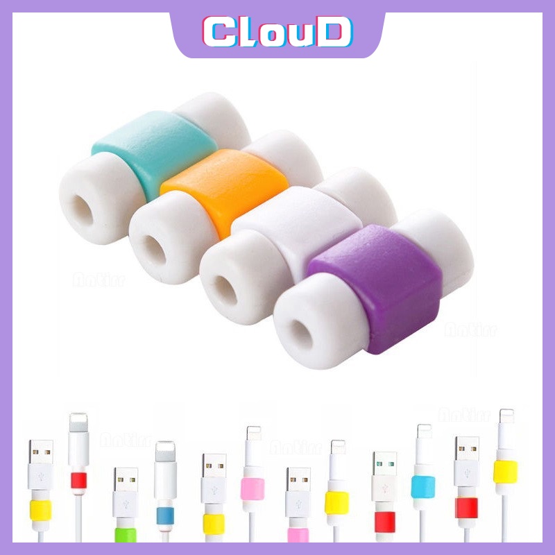 1pc 5pcs Candy Color USB Data Charger Protector for iPhone Android