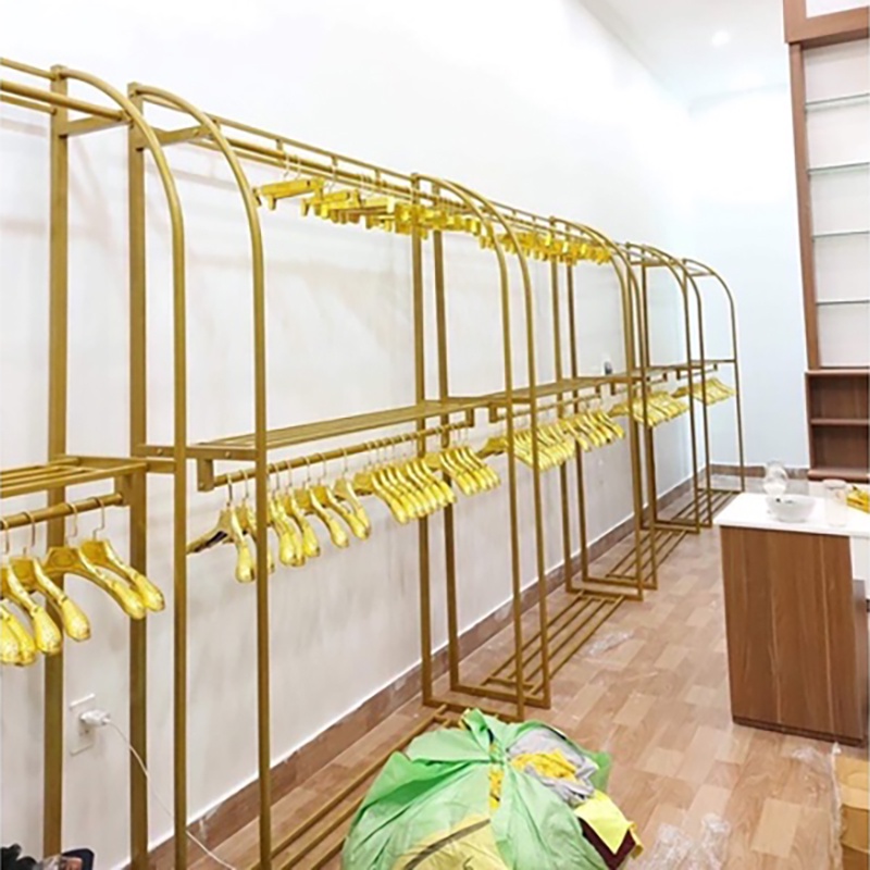 Giàn cánh buồm 2 tầng treo quần áo. Kệ treo quần áo sơn tĩnh điện