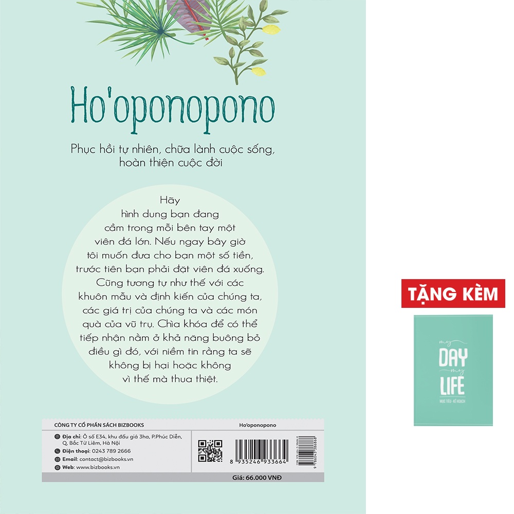 Sách - Ho’oponopono - Phục hồi tự nhiên, chữa lành cuộc sống, hoàn thiện cuộc đời - Bizbooks