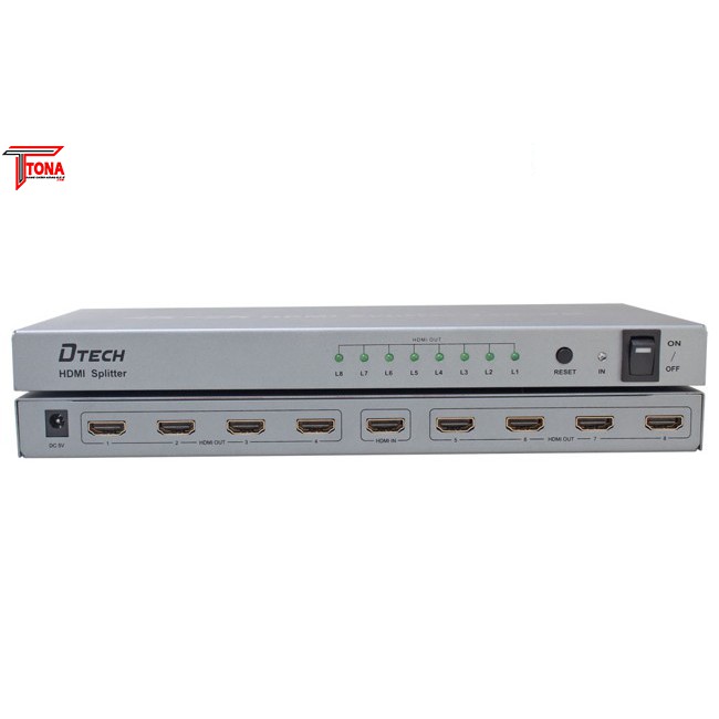 Bộ Chia HDMI 8 Cổng Dtech DT-7148