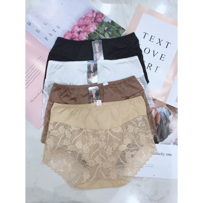 Quần lót nữ Thái Lan thun lạnh pha ren siêu thoáng mát hàng SISTERHOOD 6844 THÁI LAN