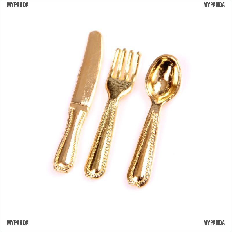 Set 12 dao muỗng nĩa mini dành cho nhà búp bê