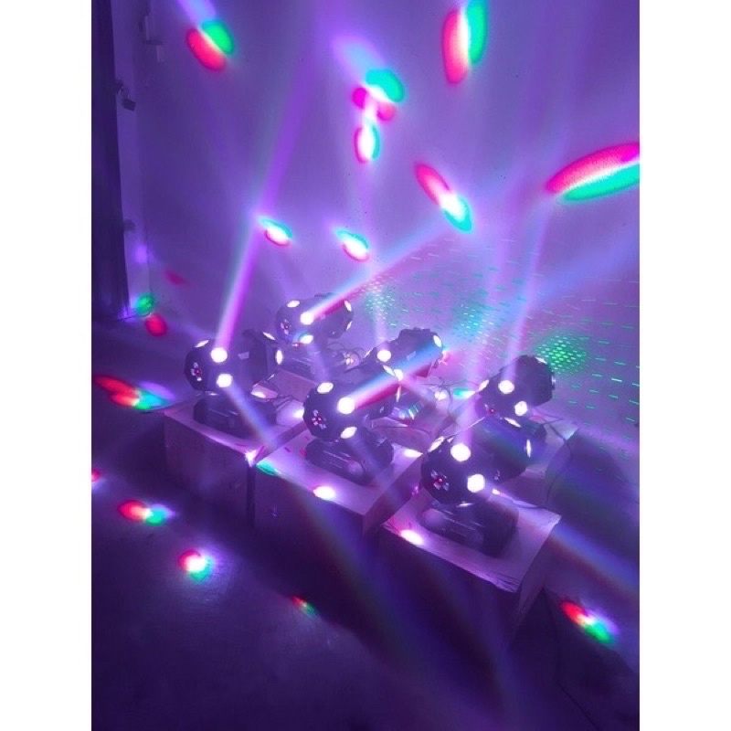 ĐÈN LASER 12 MẮT 2 ĐẦU QUAY SIÊU ĐỈNH/ ĐÈN LED MINI MOVING LIGHT/ ĐÈN LAZE 2 ĐẦU QUAY CHO SÂN KHẤU, QUÁN KARAOKE, BAR...