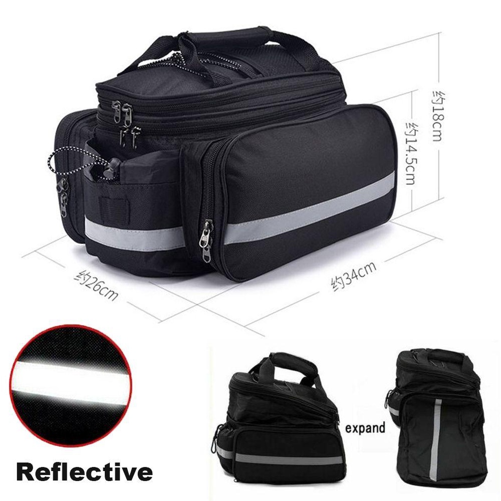 Túi Đựng Đồ Dùng Gắn Yên Xe Đạp Cỡ Lớn Màu Đen Chống Thấm Nước Tiện Dụng