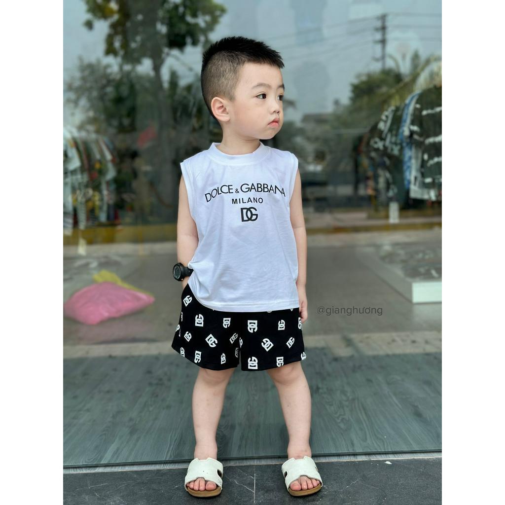 Set tank top quần cạp docle cho bé trai , set áo ba lỗ quần short trẻ em unisex , Kid_genz