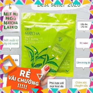 (Set 15gói) Mặt nạ ngủ trà xanh Matcha Mud Mask Laikou