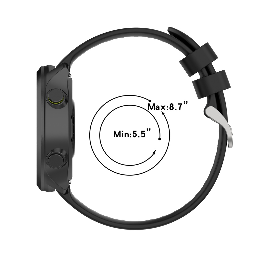 Dây Đeo Thể Thao Bằng Silicone 20mm Cho Garmin Forerunner 158 55 245 245M 645 Vivoactive 3