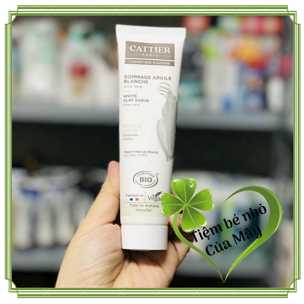 MẪU MỚI NHẤT - Tẩy da chết đất sét hữu cơ CATTIER BIO Gommage argile blanche (White Clay Scrub) | BigBuy360 - bigbuy360.vn