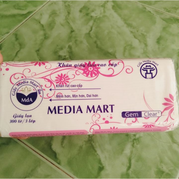 Giấy lụa Media Mart 300 tờ 3 lớp Giấy Mịn