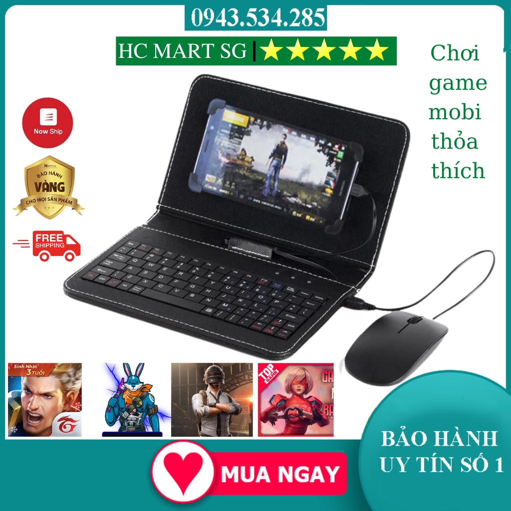Bao da bàn phím chơi game, Bàn Phím Có Chuột Cho Điện Thoại, Máy Tính Bảng, Đọc Báo, Chơi Game, Gõ Văn Bản Siêu Tiện Lợi